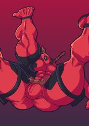 1boy absurd_res big_bulge bulge deadpool gay legs_apart legs_spread legs_up male marvel mirovbent muscular_male pose presenting presenting_hindquarters red_suit solo solo_male super_suit superhero tagme wade_wilson x-men