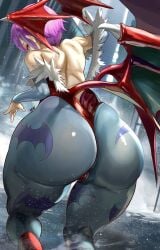 1girls 2023 ass back_view big_ass big_butt bottom_heavy bubble_ass bubble_butt capcom clothing darkstalkers fat_ass fat_butt female female_focus female_only head_wings huge_ass hyper_thighs lilith_aensland massive_thighs noblood ryandomonica succubus succubus_costume succubus_wings thick_ass thick_thighs thighs thunder_thighs