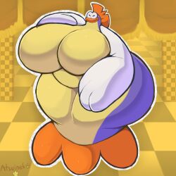 ass_bigger_than_head atsuinekowo big_ass big_breasts breasts breasts_bigger_than_head female female_only huge_ass huge_breasts hyper_ass hyper_breasts mario_(series) nintendo nippleless nude paper_mario sushie thick_thighs wide_hips