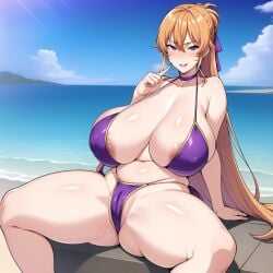 1girls ai_generated huge_breasts long_hair mommy nakiri_erina only_female shokugeki_no_souma solo_female stable_diffusion voluptuous_female