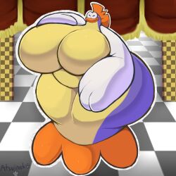 ass_bigger_than_head atsuinekowo big_ass big_breasts breasts breasts_bigger_than_head cheep_cheep female female_only huge_ass huge_breasts hyper_ass hyper_breasts mario_(series) nintendo nippleless nude paper_mario sushie thick_thighs wide_hips