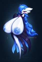 big_breasts bnuy_mimi bottomwear breast_milk breasts_bigger_than_head female female_only gardevoir gigantic_breasts nintendo pokémon_(species) pokemon pokemon_(species) tagme topless