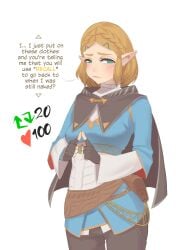 blonde_hair cape clothes female princess_zelda short_hair strip_game stripenart tears_of_the_kingdom the_legend_of_zelda undressing zelda_(tears_of_the_kingdom)