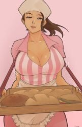 auenke breasts brown_hair runescape sandwich_lady