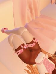 1girls 3d black_female female female_only lingerie partially_clothed photoshop pussy royale_high solo