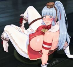 1futa back back_view balls balls_under_clothes bangs big_breasts big_penis big_thighs blue_eyes blue_hair blush breasts busty cameltail clothed clothing cosplay curvy erection erection_under_clothes fully_clothed futa_only futanari genshin_impact gigantic_penis gold_ship_(umamusume)_(cosplay) huge_balls huge_breasts huge_cock huge_thighs human kamisato_ayaka large_breasts large_penis large_thighs light-skinned_futanari light_skin long_hair looking_at_viewer looking_back massive_penis mole mole_under_eye penis penis_tearing_clothes penis_under_clothes pondbs ponytail sideboob sitting solo solo_futa spread_legs thick_thighs thighs torn_clothes umamusume veiny_penis voluptuous