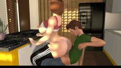 1boy 1boy1girl 1girls 3d age_difference animated big_ass big_breasts blowjob fellatio female female_on_top male male_moaning milf mp4 realmns reverse_cowgirl_position riding_penis size_difference sound straight tagme thick video voice_acted