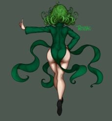 1girls ass female female_only green_hair one-punch_man only_female solo tagme tatsumaki thegoldensmurf thick_thighs thighs