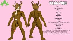 16:9 2023 3d_(artwork) anthro antlers ass balls big_balls big_penis blonde_hair deer digital_media_(artwork) fan_character fur genitals green_eyes hair hi_res horn huge_balls huge_cock kennythebobcat looking_at_viewer male male_only mammal model_sheet muscular muscular_anthro muscular_male penis pink_background pubes rear_view sega simple_background solo sonic_(series) sonic_the_hedgehog_(series) source_filmmaker text thayne_(kennythebobcat) white_chest_hair white_pubes widescreen yellow_body yellow_fur