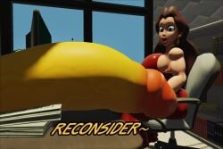 1boy 1girls 3d 3d_(artwork) big_breasts big_penis bowser breasts female huge_cock indoors male mario_(series) nintendo novaparadox1337 pauline penis super_mario_odyssey tagme