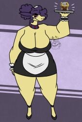 anthro big_breasts breasts female furry giratina hisuian_form hisuian_typhlosion huge_breasts maid nerdyreindeer pokemon pokemon_(species) red_eyes thick_thighs typhlosion wide_hips