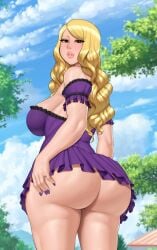 1girls abyssdagon back backboob big_ass big_breasts big_butt bimbo_lips blonde_female blonde_hair brown_eyes bubble_ass bubble_butt curvaceous curves curvy curvy_body curvy_female curvy_figure curvy_hips dat_ass enormous_ass enormous_butt epic_butt fairy_tail fat_ass female female_only juicy_butt large_ass large_breasts looking_at_viewer looking_back lucy_heartfilia pale-skinned_female pale_skin purple_dress purple_nail_polish purple_nails round_ass round_butt seductive seductive_look side_view sideboob slim_waist small_waist solo standing thick thick_ass thick_legs thick_lips thick_thighs thighs tiny_waist voluptuous voluptuous_female wavy_hair wide_hips