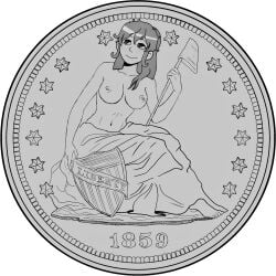 ashbie ashbiemoon aspie-chan breasts coin crypto lewd liberty