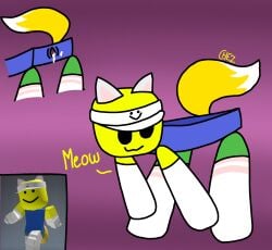 bending_over chez-arts cum cum_in_pussy cum_inside female neko neko_noob noob roblox roblox_avatar source_request tagme video_games white_socks yellow_tail