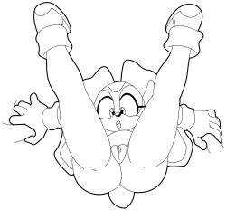 anthro cream_the_rabbit female fullmetalsketch nude pussy rabbit solo sonic_(series) spread_legs spreading