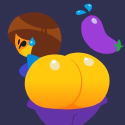 1girls ass big_ass big_boobs big_breasts big_butt big_tits boobs breasts brown_hair_emoji bubble_ass bubble_butt butt eggplant emoji emoji_(race) female huge_ass jjoyplus no_outlines tits