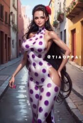 1girls ai_generated female female_focus female_only flamenco huge_breasts latina long_hair looking_at_viewer milf one_piece stable_diffusion tanned_skin tiaoppai viola_(one_piece) voluptuous voluptuous_female white_hair