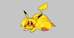 1girls areolae barefoot breasts busty_feral completely_nude completely_nude_female female female_only feral feral_only full_body large_breasts naked naked_female nipples nude nude_female pikachu pokemon pokemon_(species) solo solo_female tinysolar