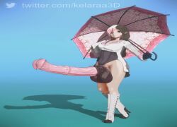 1futa 3d animal_genitalia animal_penis animated blender brown_eyes brown_hair equine_penis futa_only futanari half-dressed heterochromia high_heels horsecock horsecock_futanari hush_(rwby) kelaraa looking_at_viewer mp4 neo_(rwby) no_sound parasol pink_eyes pink_hair rwby self_upload solo standing swaying tagme throbbing_balls throbbing_penis video winking_at_viewer