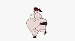 1girls animated ass bbw belly bouncing_breasts breasts brown_hair fat female female_focus female_only hips jogging large_ass large_breasts overweight overweight_female ponytail run run_cycle running short_playtime stomach sweat sweatdrop thick_thighs thighs wardrobe_malfunction wide_hips worthlesschub