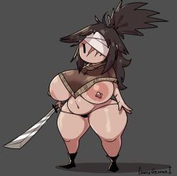 1girls ass bandage bandage_on_face bandage_over_eye bandaged_head bandages bandages_over_eyes belly belly_button big_ass big_belly big_breasts big_butt big_hair black_eyes black_hair black_panties boobs boots breasts breasts_out breasts_out_of_clothes breasts_outside buddy_armstrong butt chubby chubby_female color colored coloured crucifix cute cute_expression cute_eyes dark_eyes dark_hair dark_panties female female_only flustered giant_ass giant_breasts giant_butt hair legs lisa_(series) lisa_the_joyful lisa_the_painful long_hair mob_face naked naked_female nipple nipples no_bra no_mouth no_panties nude nude_female one_nipple_out panties pierced_nipples piercing piercings pink_nipples pink_pussy poncho poncho_only ponytail pose posing posing_with_weapon powergorani puffy_pussy pussy pussy_hair scar scar_across_eye scar_on_arm scars_on_arm shortstack simple_background slut slutty_clothing slutty_outfit sneakers sword thick_thighs thighs vagina white_body white_skin white_skinned_female whore