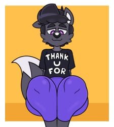 1boy acstlu animated anthro ass big_ass big_butt bulge femboy fox furry furry_only male male_only phurcy presenting solo thick_thighs