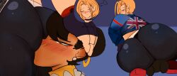 2girls about_to_fart ass_on_face ass_sniffing big_ass big_butt blonde_hair blue_eyes blush brown_eyes brown_hair cammy_white capcom chun-li face_in_ass facesitting female female_only fingerless_gloves fully_clothed hand_on_head looking_back melissaalli multiple_girls rear_view smile sniffing sniffing_ass street_fighter street_fighter_6 thick_thighs yuri