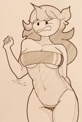 1girls gris_swimsuit jaiden jaiden_animations plasticcollector sole_female solo sweat sweating swimsuit tagme youtube youtuber