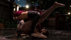 2girls 3d ada_wong animated ashley_graham ashley_graham_(ella_freya) athletic_female barefoot biohazard black_hair black_legwear blonde_hair capcom dress female female_only human lying lying_on_back mating_press mp4 partially_clothed pewposterous resident_evil resident_evil_4 resident_evil_4_remake sex sex_toy sound strap-on sweater sweater_dress tagme thigh_boots thighhigh_boots thighhighs vaginal vaginal_penetration video yuri