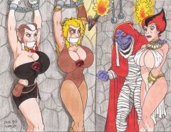 big_breasts bondage chains cheetara crash2014 dungeon large_breasts pumyra slave slave_bikini tape_gag thundercats wilykit