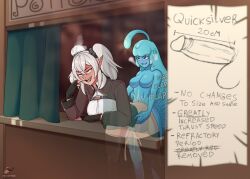 2022 ahe_gao balls breasts breath cum cum_inside duo elf english_text erection eye_roll featureless_breasts female female_penetrated from_behind_position futa/female futa_on_female futa_penetrating futa_penetrating_female futanari genitals glans goo_creature goo_humanoid hair hi_res humanoid humanoid_genitalia humanoid_on_humanoid humanoid_penetrated humanoid_penetrating humanoid_penetrating_humanoid humanoid_penis intersex intersex/female intersex_penetrating intersex_penetrating_female looking_pleasured measurements nicoffee open_mouth open_smile penetration penis pleasure_face sex smile standing_doggystyle text uncensored white_hair
