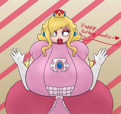 big_ass big_breasts big_hips breasts_bigger_than_head clothed dorito228 female female_only huge_breasts huge_hips hyper_bimbo mario_(series) massive_breasts nintendo princess_peach wide_hips