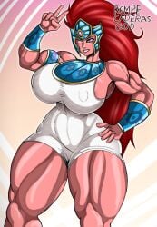 1girls big_breasts big_hips female female_only female_space_marine genderswap_(mtf) imperium_of_man magnus_the_red primarch red_hair red_skin rompecaderasgod rule_63 solo solo_female thousand_sons warhammer_(franchise) warhammer_40k