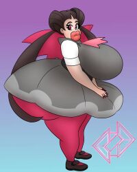 ass_bigger_than_head big_ass big_breasts big_hips bimbo clothed dorito228 female female_only gym_leader hyper_bimbo nintendo pokemon roxanne_(pokemon)