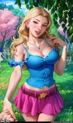 6+girls aroma_sensei background bent_wrist big_ass big_breasts blonde_hair blue_eyes breasts busty cleavage curvaceous curvy curvy_figure cute cute_face digital_media_(artwork) eyebrows eyelashes eyes female female_focus fit fit_female hair haley_(stardew_valley) hips holding_hands hourglass_figure human large_breasts legs light-skinned_female light_skin lips long_hair male_hand mature mature_female outdoors skirt slim slim_waist standing stardew_valley thick thick_legs thick_thighs thighs top_heavy upper_body veiny_breasts voluptuous waist wide_hips