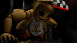 3d anthro babyhunt4 breast_smother breasts dominant_female five_nights_at_freddy's five_nights_at_freddy's_2 grabbing holding_breast nipples robot smothering source_filmmaker straight tagme toy_chica_(fnaf)