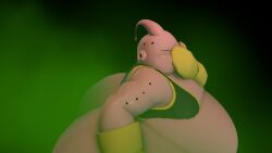 3d ass belly dragon_ball fart fat_ass majin_buu male male_focus mrrainbow overweight source_filmmaker tagme