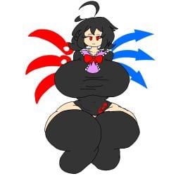 h.a.r huge_breasts nue_houjuu thick_thighs touhou