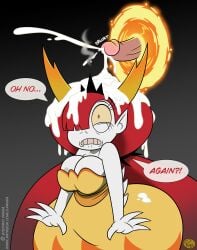 big_ass big_breasts big_hips cum disney female hekapoo ilpanza marco_diaz partial_male penis portal star_vs_the_forces_of_evil surprise_cumshot