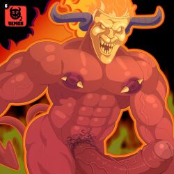 abs big_penis buffyloop devil erection gay male male_only mask masked muscular muscular_male red_skin solo solo_male