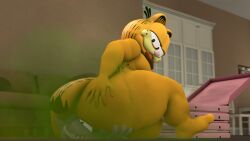 3d ass big_butt chubby facesitting fart fart_fetish fat feline garfield_(series) garfield_the_cat mrrainbow nermal_(garfield) overweight pizza source_filmmaker tagme what