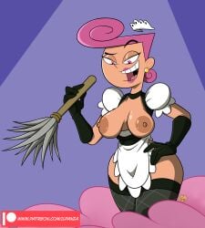 1girls 2girls barely_clothed big_ass big_breasts female female_only ilpanza maid maid_uniform multiple_girls straight_hair tagme the_fairly_oddparents wanda_fairywinkle-cosma