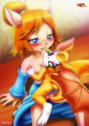 anthro ass bbmbbf blue_eyes blush breasts butt catgirl chiropteran cleavage clothed clothed_female_nude_female cute domestic_cat dust:_an_elysian_tail eyelashes felid feline felis female female/female female_only female_penetrated female_penetrating fidget_(elysian_tail) fur34 furry ginger_(elysian_tail) ginger_hair green_eyes hands_behind_back larger_female lying lying_on_floor lying_on_ground mammal medium_breasts multicolored_fur naked nimbat nude palcomix paws pussy red_hair size_difference smaller_female smile tail_in_pussy tail_insertion tail_sex tan_fur white_fur wings yellow_fur yuri