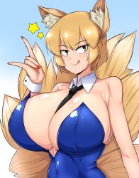 animal_ears cleavage huge_breasts norori ran_yakumo touhou