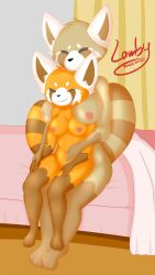 absurd_res aggressive_retsuko ailurid anthro daughter duo female female/female hi_res mammal minuslamby mother mother_and_child mother_and_daughter parent parent_and_child red_panda retsuko retsuko's_mother sanrio smooth_fur