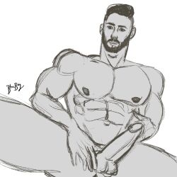 blueboybara boner carlos_lazo erect_penis erection hard_on hispanic hispanic_male instagram_model latino male male_only muscles muscular muscular_male onlyfans_model real_person sketch smooth_chest smooth_skin uncolored