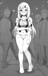 1girls absurd_res absurdres alexandra_kurusu black_and_white blonde_hair blush blush_lines curvaceous curvy curvy_body curvy_female curvy_figure embarrassed high_resolution highres human human_only kurusu_alexandra long_hair magia_record:_mahou_shoujo_madoka_magica_gaiden magical_girl mahou_shoujo_madoka_magica nervous nervous_grin nervous_smile nervous_sweat puella_magi_madoka_magica red_eyes voluptuous voluptuous_female young zwei_(santanawamuujojo)