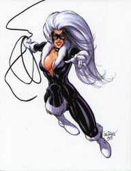 2023 black_cat_(marvel) curvaceous curvy_female curvy_figure felicia_hardy female_focus female_only hi_res latex_suit long_hair marvel marvel_comics scott_dalrymple skin_tight solo_female solo_focus spider-man_(series) victim_official white_hair