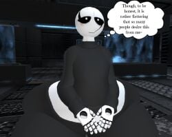 3d anthro big_ass bubble_butt dialogue english english_dialogue english_text facesitting gaster huge_ass male second_life tagme text thick_thighs toby_fox undertale undertale_(series) wide_hips zer0264