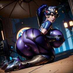 ai_generated huge_ass huge_breasts latex latex_suit overwatch rattew1 stable_diffusion widowmaker